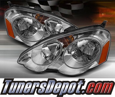 TD® Crystal Headlights - 02-04 Acura RSX (w/ Amber Reflector)