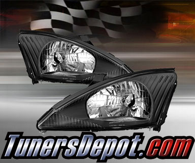 TD® Crystal Headlights (Black) - 00-04 Ford Focus