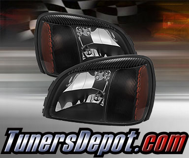 TD® Crystal Headlights (Black) - 00-05 Cadillac DeVille