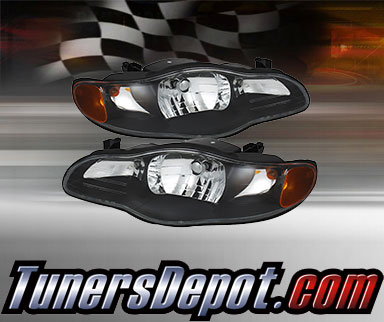 TD® Crystal Headlights (Black) - 00-05 Chevy Monte Carlo