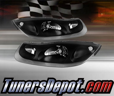 TD® Crystal Headlights (Black) - 01-02 Saturn S-Series
