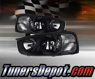 TD® Crystal Headlights (Black) - 01-03 Hyundai Elantra