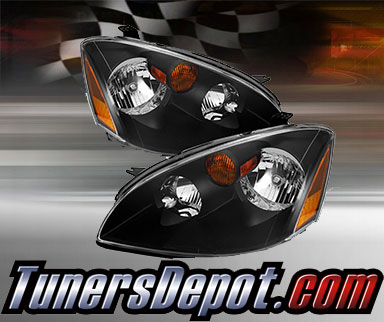 TD® Crystal Headlights (Black) - 02-04 Nissan Altima