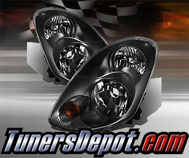 TD® Crystal Headlights (Black) - 03-04 Infiniti G35 4dr