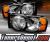 TD® Crystal Headlights (Black) - 03-05 Dodge Ram Pickup 2500 / 3500 (w/ Amber Reflector)