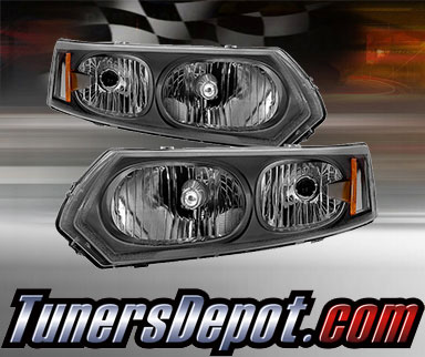 TD® Crystal Headlights (Black) - 03-07 Saturn Ion 4dr