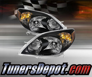 TD® Crystal Headlights (Black) - 03-08 Toyota Matrix