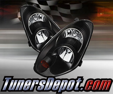 TD® Crystal Headlights (Black) - 05-06 Infiniti G35 4dr (w/ HID Only)