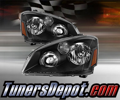 TD® Crystal Headlights (Black) - 05-06 Nissan Altima