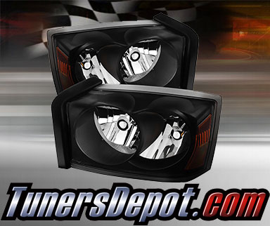 TD® Crystal Headlights (Black) - 05-07 Dodge Dakota