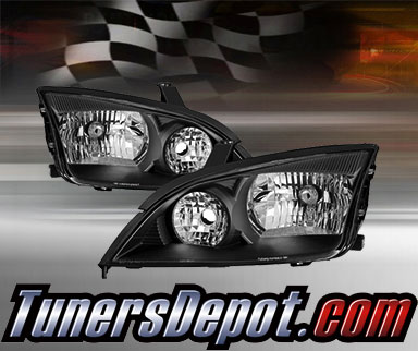 TD® Crystal Headlights (Black) - 05-07 Ford Focus