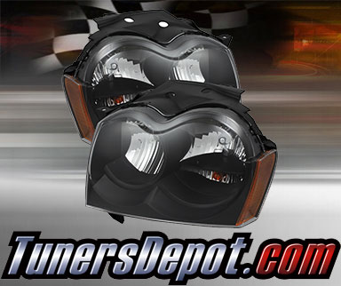 TD® Crystal Headlights (Black) - 05-07 Jeep Grand Cherokee