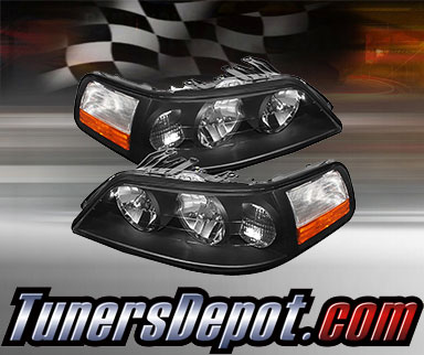 TD® Crystal Headlights (Black) - 05-11 Lincoln Town Car