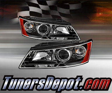 TD® Crystal Headlights (Black) - 06-08 Hyundai Sonata