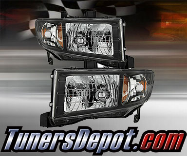TD® Crystal Headlights (Black) - 06-13 Honda Ridgeline