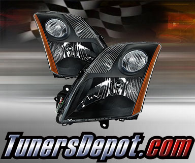 TD® Crystal Headlights (Black) - 07-09 Nissan Sentra 2.0L/2.5L 4cyl