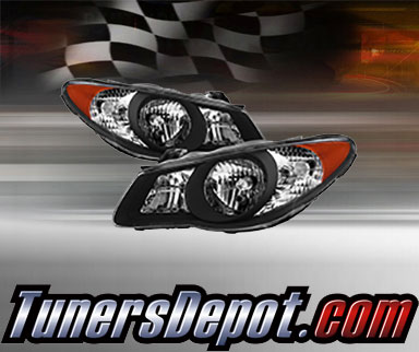 TD® Crystal Headlights (Black) - 07-10 Hyundai Elantra