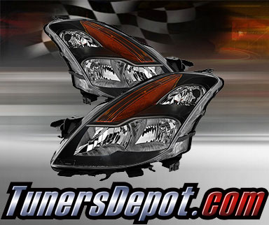 TD® Crystal Headlights (Black) - 08-09 Nissan Altima 2dr
