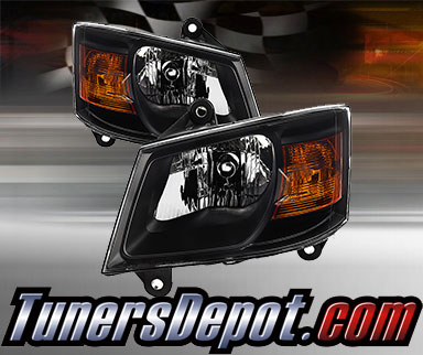 TD® Crystal Headlights (Black) - 08-10 Dodge Grand Caravan