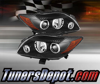 TD® Crystal Headlights (Black) - 08-10 Scion tC