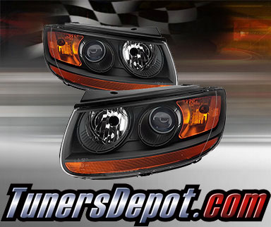 TD® Crystal Headlights (Black) - 08-12 Hyundai Santa Fe