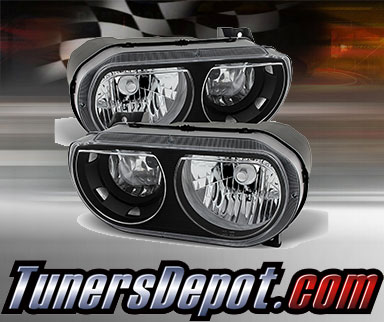 TD® Crystal Headlights (Black) - 08-14 Dodge Challenger