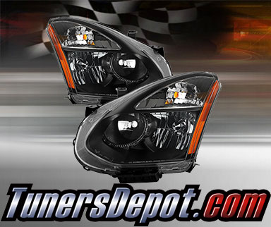 TD® Crystal Headlights (Black) - 08-14 Nissan Rogue