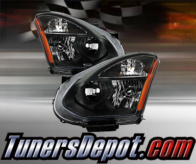 TD® Crystal Headlights (Black) - 08-14 Nissan Rogue (w/ HID Only)