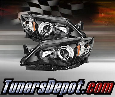 TD® Crystal Headlights (Black) - 08-14 Subaru Impreza WRX