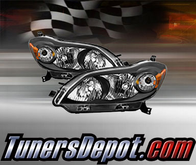 TD® Crystal Headlights (Black) - 09-13 Toyota Matrix