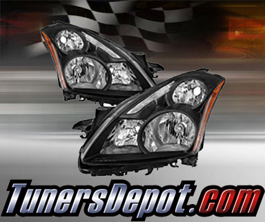 TD® Crystal Headlights (Black) - 10-12 Nissan Altima 4dr