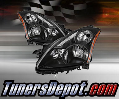 TD® Crystal Headlights (Black) - 10-12 Nissan Altima 4dr (w/ HID Only)