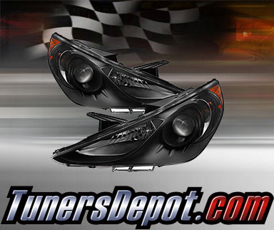 TD® Crystal Headlights (Black) - 11-13 Hyundai Sonata