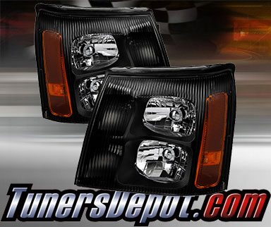 TD® Crystal Headlights (Black) - 2002 Cadillac Escalade