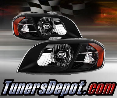 TD® Crystal Headlights (Black) - 2009 Pontiac G3 Notchback