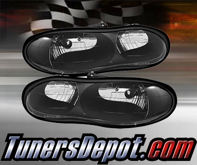TD® Crystal Headlights (Black) - 98-02 Chevy Camaro
