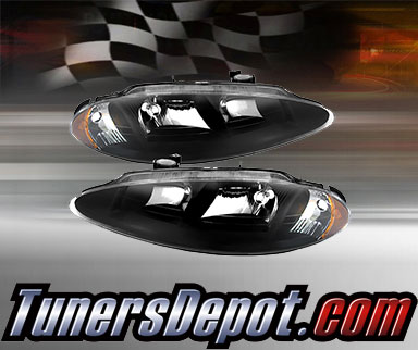 TD® Crystal Headlights (Black) - 98-04 Dodge Intrepid