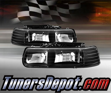 TD® Crystal Headlights (Black) - 99-02 Chevy Silverado 1500/2500