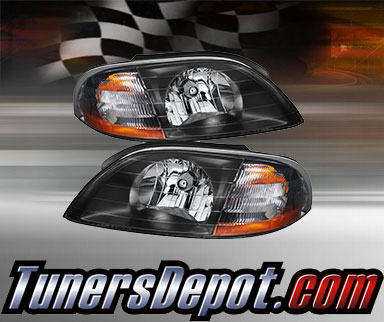 TD® Crystal Headlights (Black) - 99-03 Ford Windstar