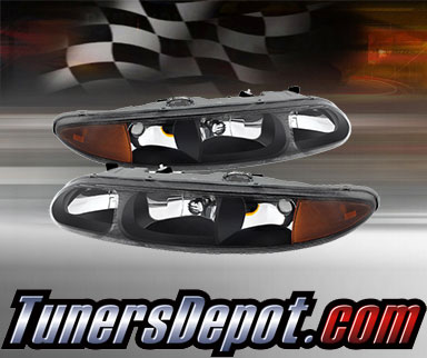 TD® Crystal Headlights (Black) - 99-04 Oldsmobile Alero
