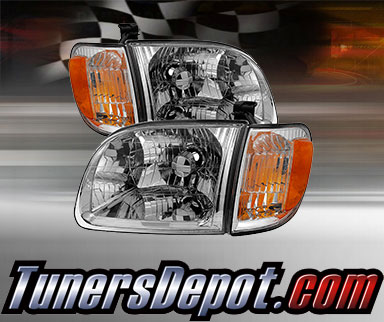 TD® Crystal Headlights (Chrome) - 00-04 Toyota Tundra Regualr/Access Cab