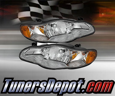 TD® Crystal Headlights (Chrome) - 00-05 Chevy Monte Carlo