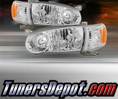 TD® Crystal Headlights (Chrome) - 01-02 Toyota Corolla