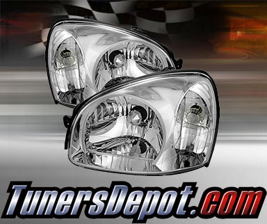 TD® Crystal Headlights (Chrome) - 01-06 Hyundai Santa Fe