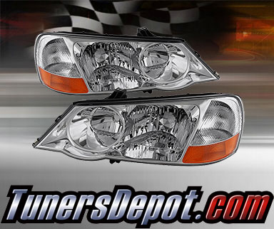 TD® Crystal Headlights (Chrome) - 02-03 Acura TL 3.2 (with HID Only)