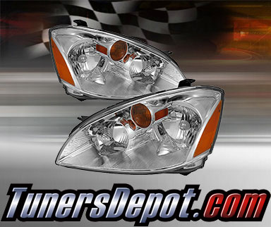 TD® Crystal Headlights (Chrome) - 02-04 Nissan Altima