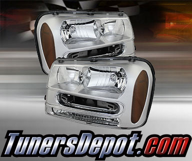 TD® Crystal Headlights (Chrome) - 02-09 Chevy TrailBlazer