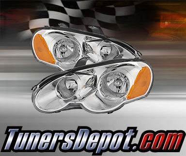 TD® Crystal Headlights (Chrome) - 03-05 Chrysler Sebring 2dr (Exc. Convertible)