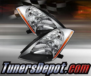 TD® Crystal Headlights (Chrome) - 03-05 Nissan 350Z