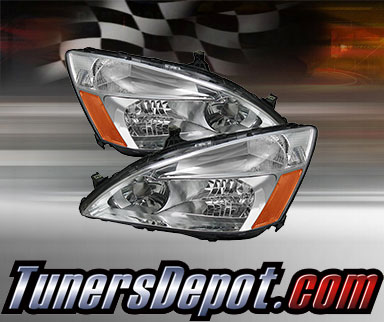 TD® Crystal Headlights (Chrome) - 03-07 Honda Accord